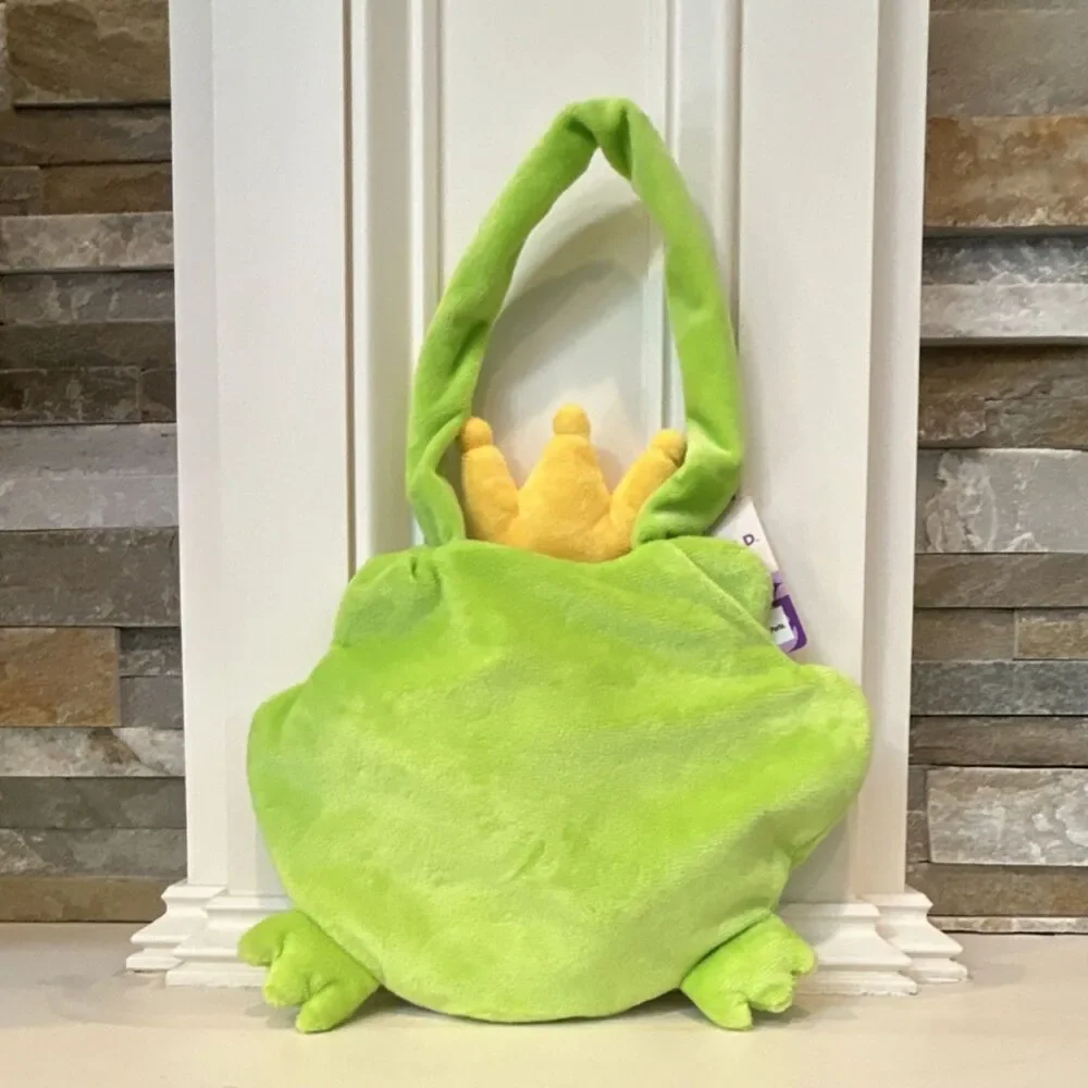 Joyward Frog Shoulder Bag with Crown Accent Plush Soft Kids Animal Purse